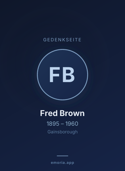 Gedenkportrait von Fred Brown