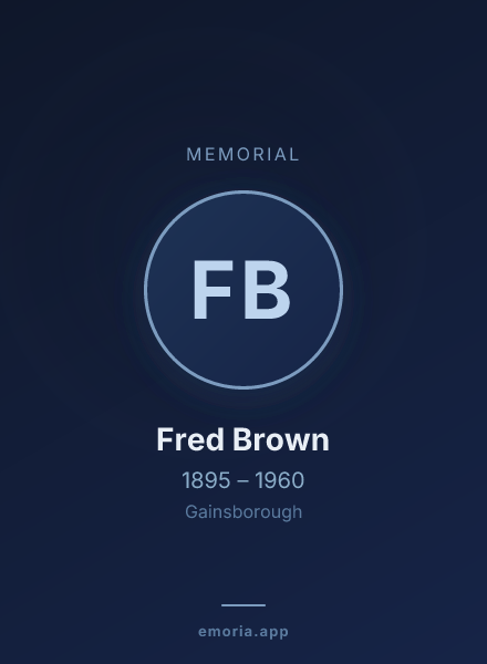 Memorial portrait of Fred Brown