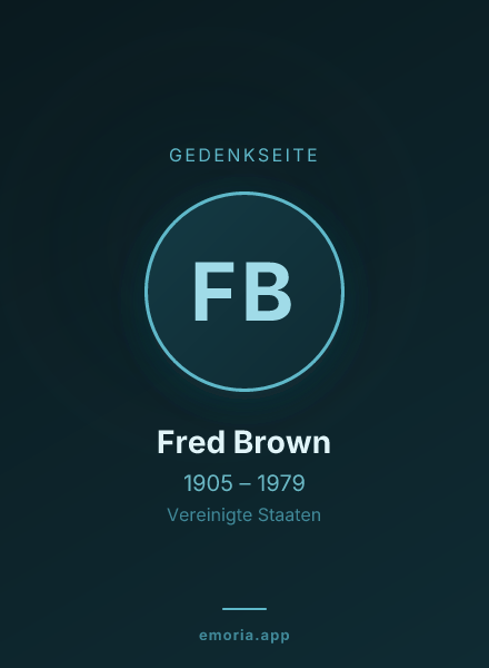 Gedenkportrait von Fred Brown