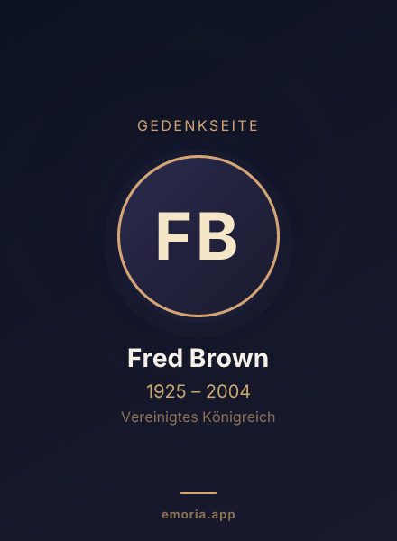 Gedenkportrait von Fred Brown