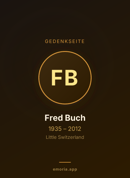 Gedenkportrait von Fred Buch