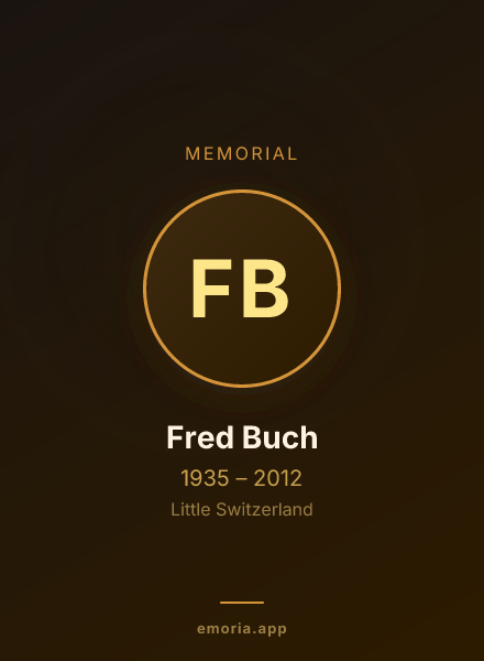 Memorial portrait of Fred Buch