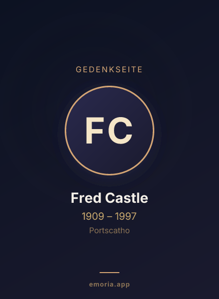 Gedenkportrait von Fred Castle
