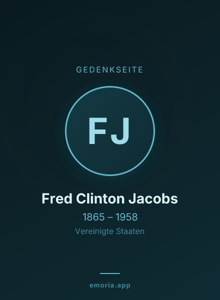 Gedenkportrait von Fred Clinton Jacobs