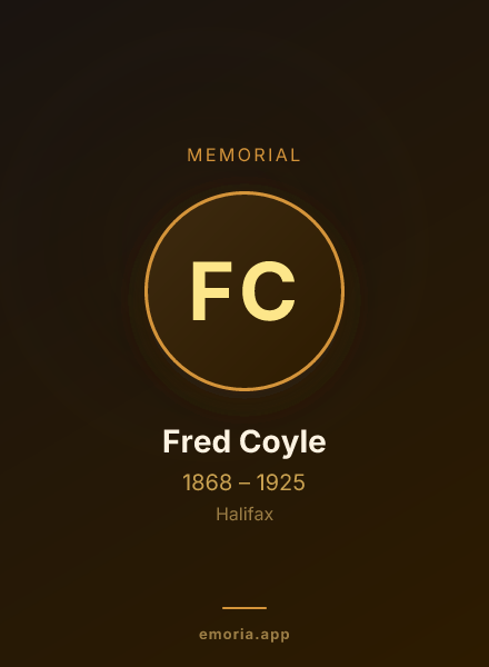 Memorial portrait of Fred Coyle