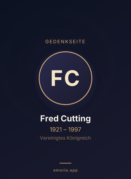 Gedenkportrait von Fred Cutting