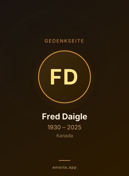 Gedenkportrait von Fred Daigle