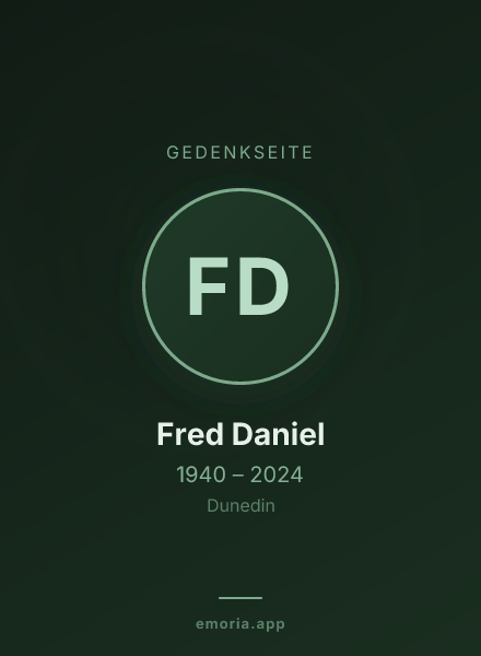 Gedenkportrait von Fred Daniel