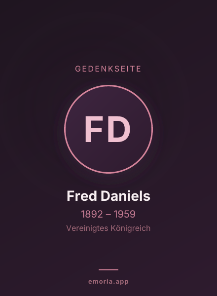 Gedenkportrait von Fred Daniels