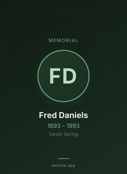 Memorial portrait of Fred Daniels