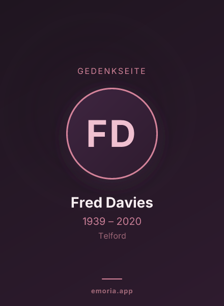 Gedenkportrait von Fred Davies