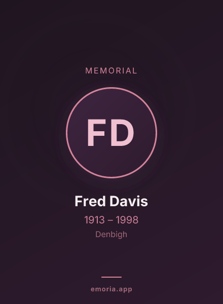 Memorial portrait of Fred Davis