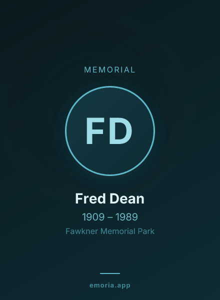 Memorial portrait of Fred Dean