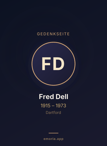 Gedenkportrait von Fred Dell
