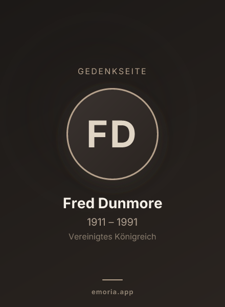 Gedenkportrait von Fred Dunmore