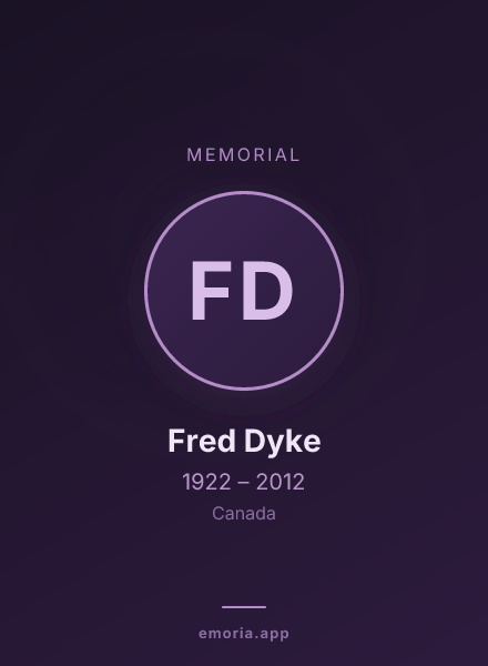 Memorial portrait of Fred Dyke