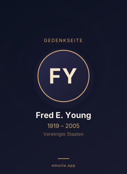 Gedenkportrait von Fred E. Young