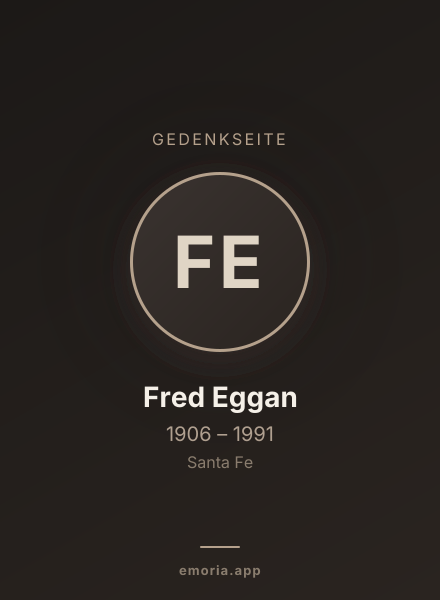 Gedenkportrait von Fred Eggan