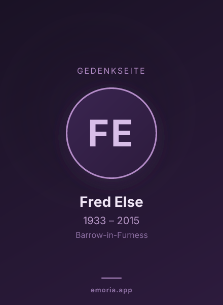 Gedenkportrait von Fred Else