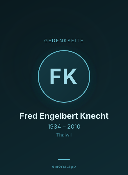 Gedenkportrait von Fred Engelbert Knecht