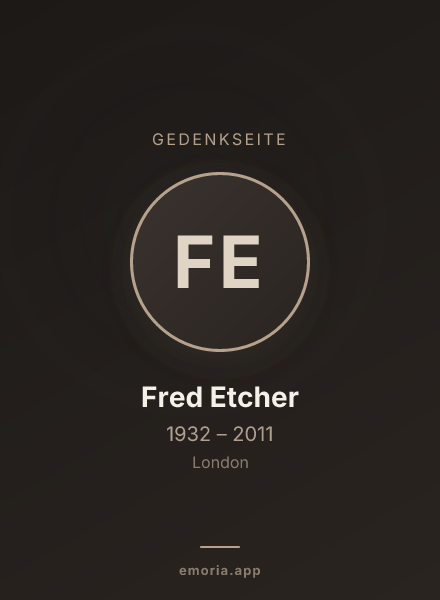Gedenkportrait von Fred Etcher