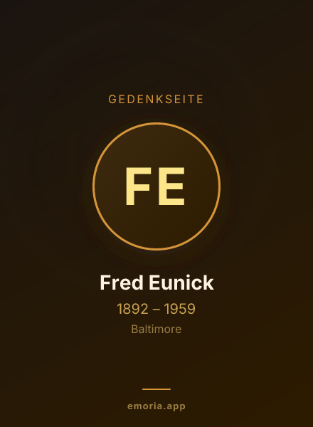 Gedenkportrait von Fred Eunick