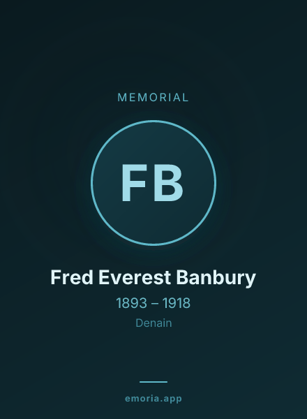 Memorial portrait of Fred Everest Banbury