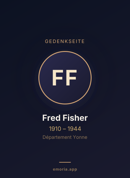 Gedenkportrait von Fred Fisher