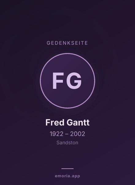 Gedenkportrait von Fred Gantt
