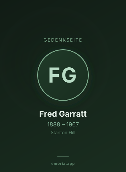 Gedenkportrait von Fred Garratt