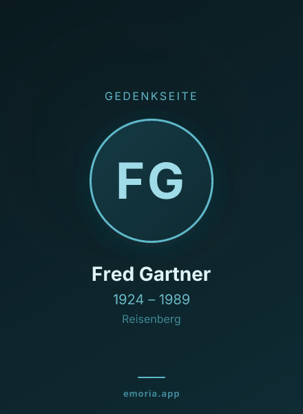 Gedenkportrait von Fred Gartner