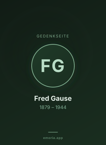 Gedenkportrait von Fred Gause