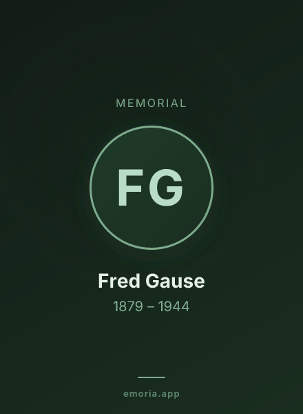 Memorial portrait of Fred Gause