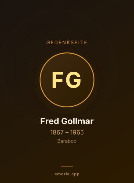 Gedenkportrait von Fred Gollmar
