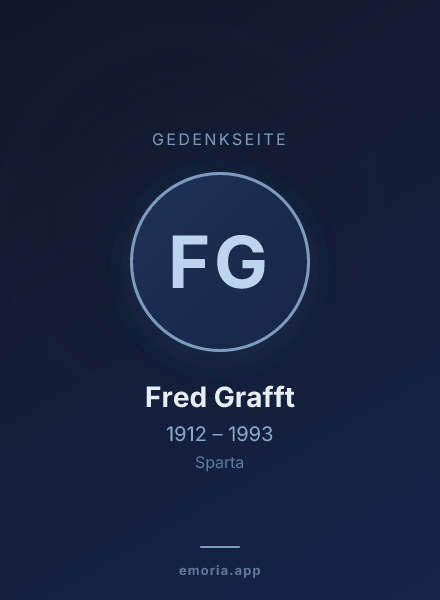 Gedenkportrait von Fred Grafft