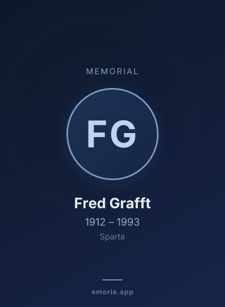 Memorial portrait of Fred Grafft