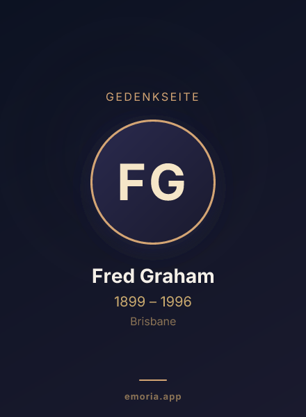 Gedenkportrait von Fred Graham