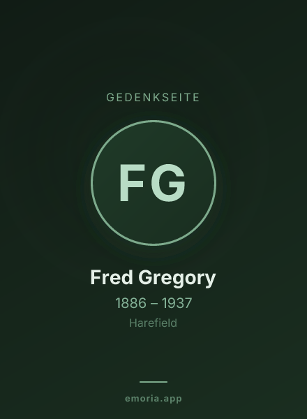 Gedenkportrait von Fred Gregory