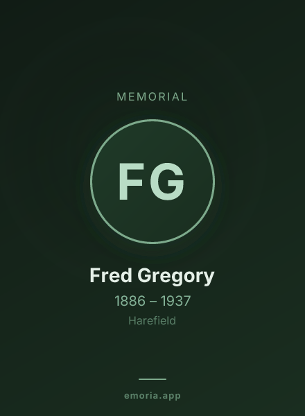 Memorial portrait of Fred Gregory