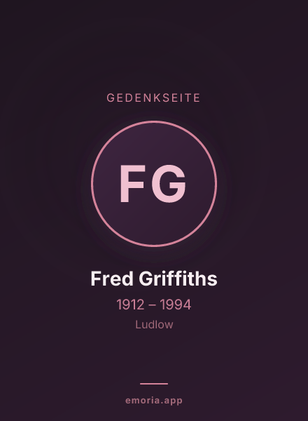 Gedenkportrait von Fred Griffiths