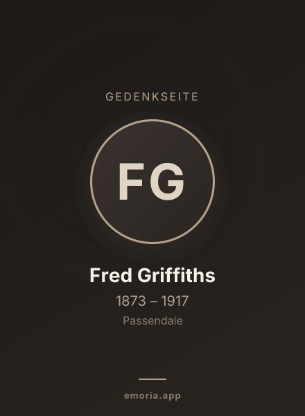 Gedenkportrait von Fred Griffiths