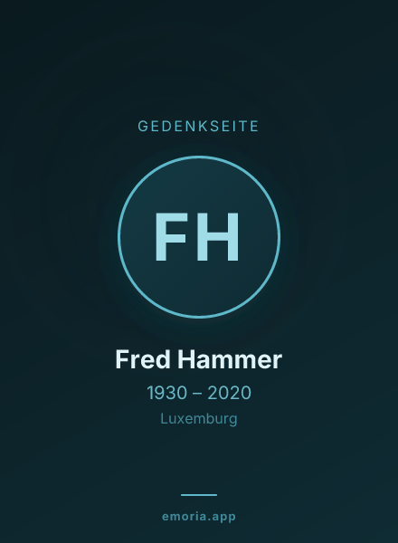 Gedenkportrait von Fred Hammer