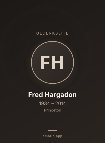 Gedenkportrait von Fred Hargadon