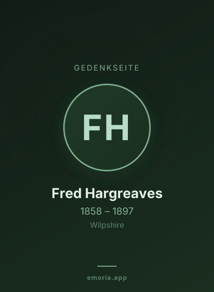 Gedenkportrait von Fred Hargreaves