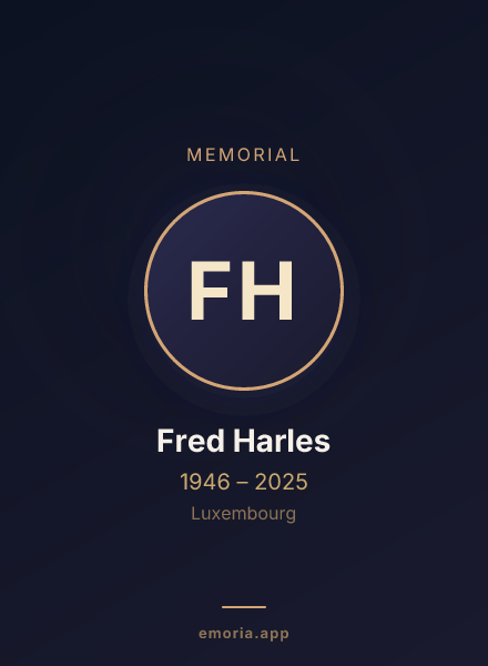 Memorial portrait of Fred Harles