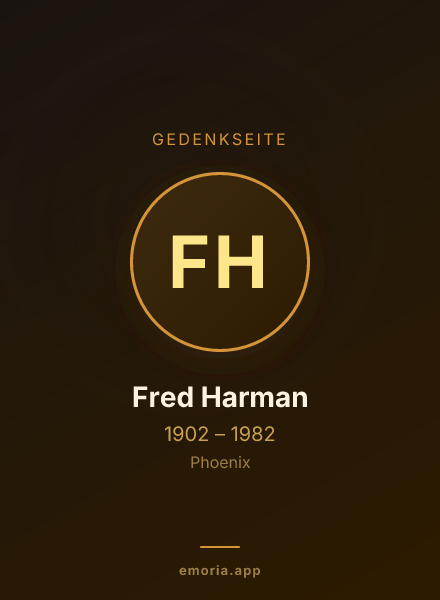Gedenkportrait von Fred Harman