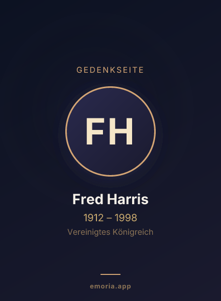 Gedenkportrait von Fred Harris