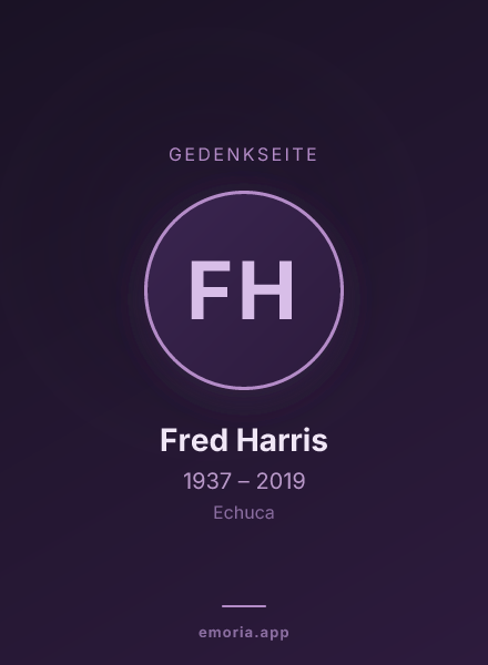 Gedenkportrait von Fred Harris