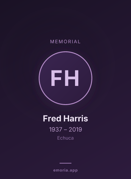 Memorial portrait of Fred Harris