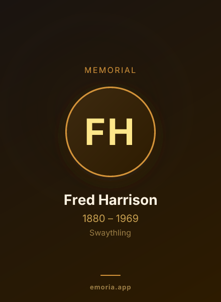 Memorial portrait of Fred Harrison